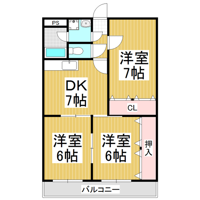 ファミール三国の間取り