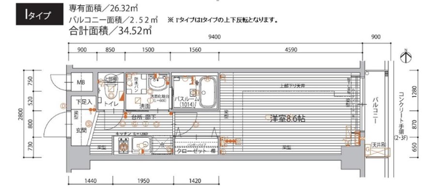 エスカーサ京都西陣の間取り