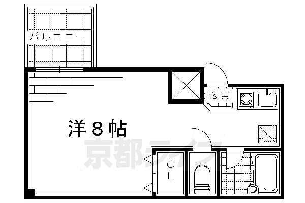 京都市伏見区深草一ノ坪町のマンションの間取り