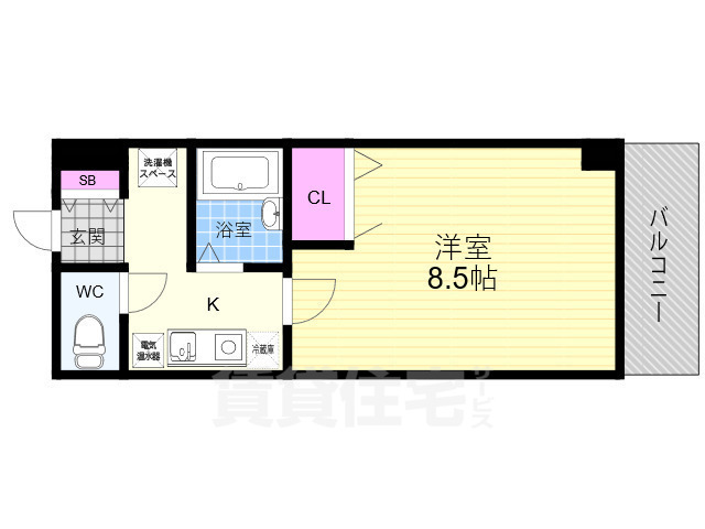 京都市中京区壬生坊城町のマンションの間取り