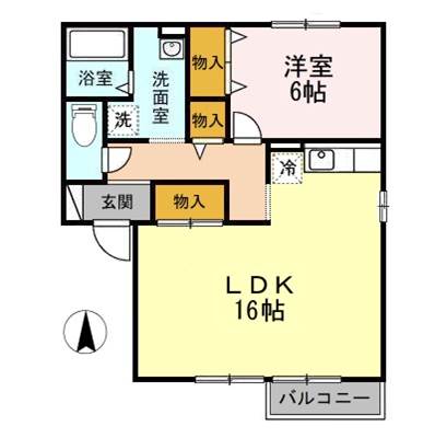 リビングタウン東通　ＣC棟の間取り