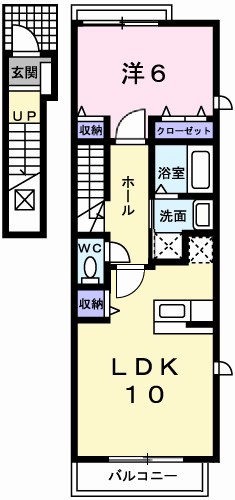 【姫路市花田町加納原田のアパートの間取り】