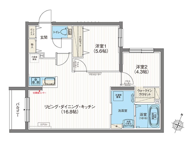 札幌市厚別区厚別南のマンションの間取り