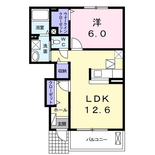 可児郡御嵩町古屋敷のアパートの間取り