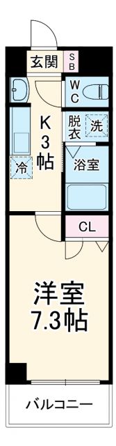 名古屋市中村区東宿町のマンションの間取り