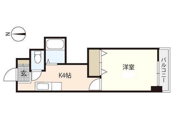 広島市安佐南区高取北のマンションの間取り