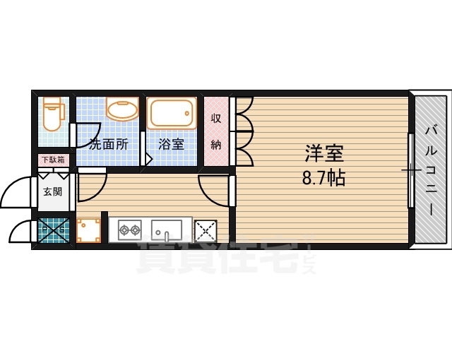 【堺市東区日置荘北町のアパートの間取り】