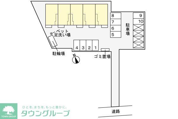 【高座郡寒川町宮山のアパートの駐車場】