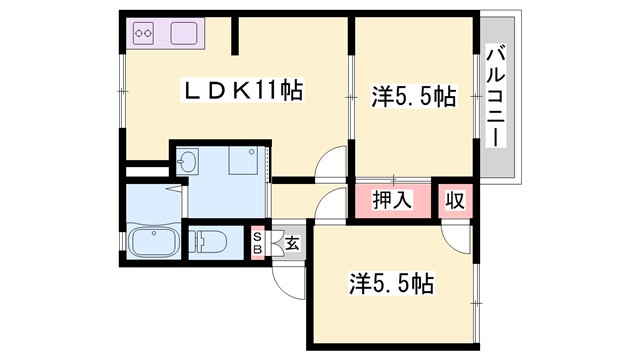 ガーデンベルベIの間取り