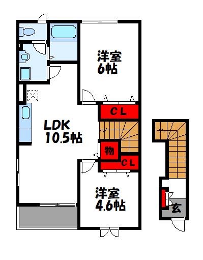 ニュークレコートBの間取り