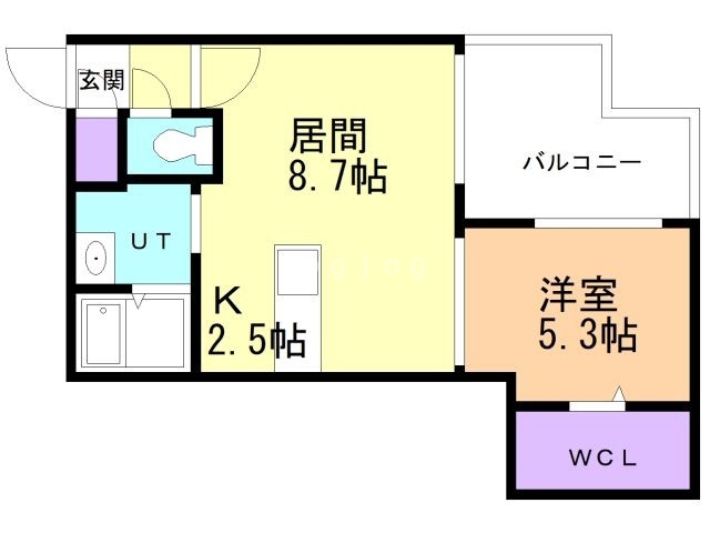 札幌市豊平区月寒中央通のマンションの間取り