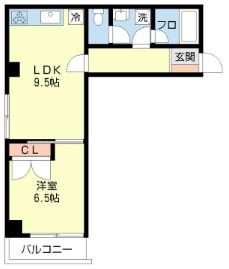 大阪市港区弁天のマンションの間取り