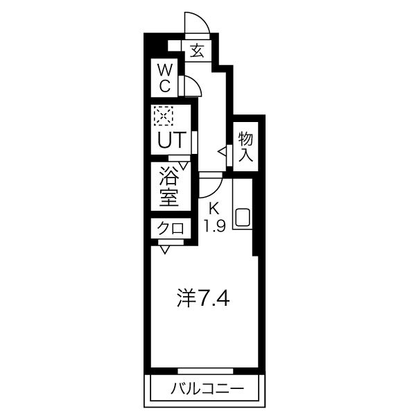 郡山市赤木町のアパートの間取り