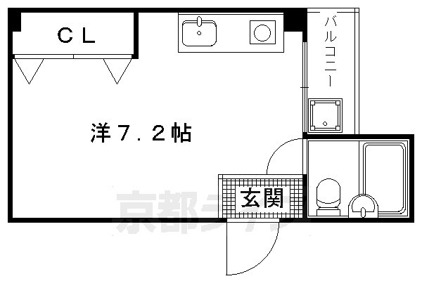 京都市北区長乗東町のマンションの間取り