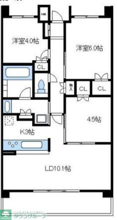 横浜市栄区笠間のマンションの間取り