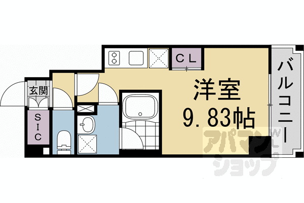 阪急京都線 西京極駅 徒歩17分 7階建 築1年の間取り写真