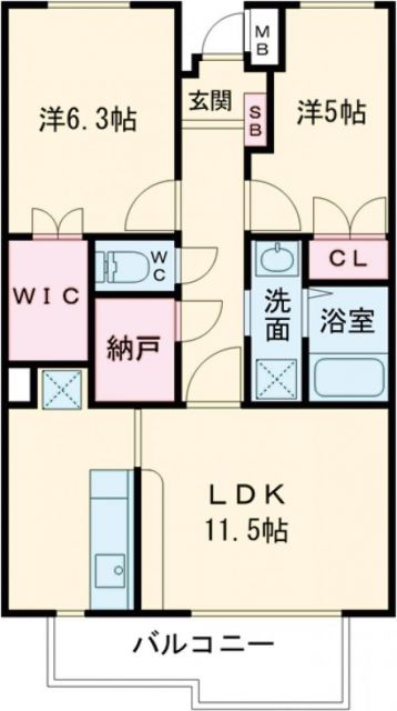 木津南パークサイドヴィレッヂの間取り写真