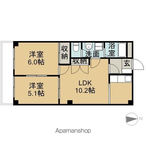 名鉄三河線 北新川駅 徒歩48分 2階建 築28年の間取り写真
