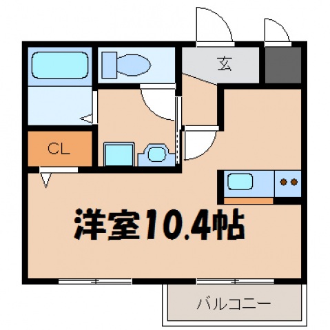 安芸郡府中町鶴江のマンションの間取り