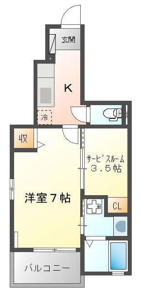 フルーリールの間取り