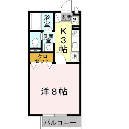 福知山市石原のアパートの間取り