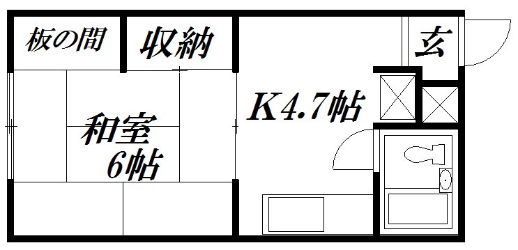 【浜松市中央区富塚町のアパートの間取り】