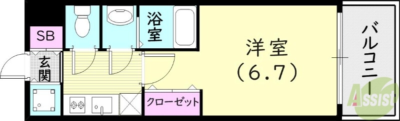 アドバンス神戸マーレの間取り