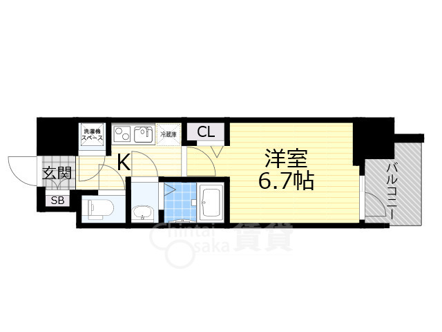 レジュールアッシュ中之島SOUTHの間取り