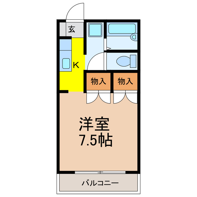 古河市幸町のアパートの間取り