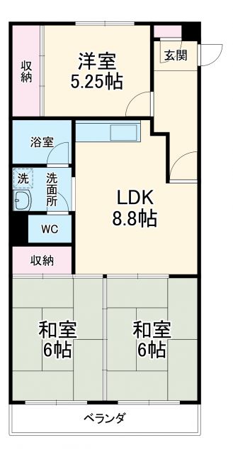 埼玉県所沢市西新井町（マンション）の賃貸物件の間取り