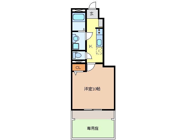 岐阜市北島のアパートの間取り