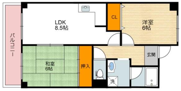 セルフィーユコート東館の間取り