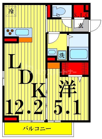 足立区保木間のアパートの間取り