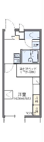 レオパレス稲荷町の間取り