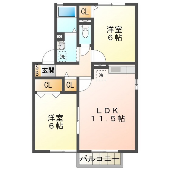 ＣＯＭＯＤＯ楠の間取り