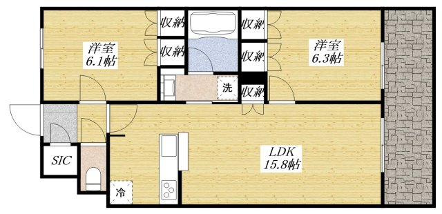 【コートデルトゥール昭島の間取り】