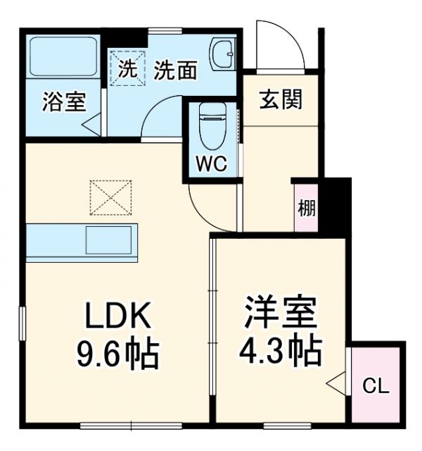 各務原市三井北町のアパートの間取り