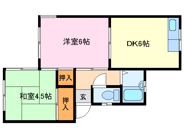 志摩市阿児町鵜方のアパートの間取り