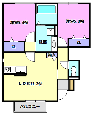 ルミエールKVIの間取り