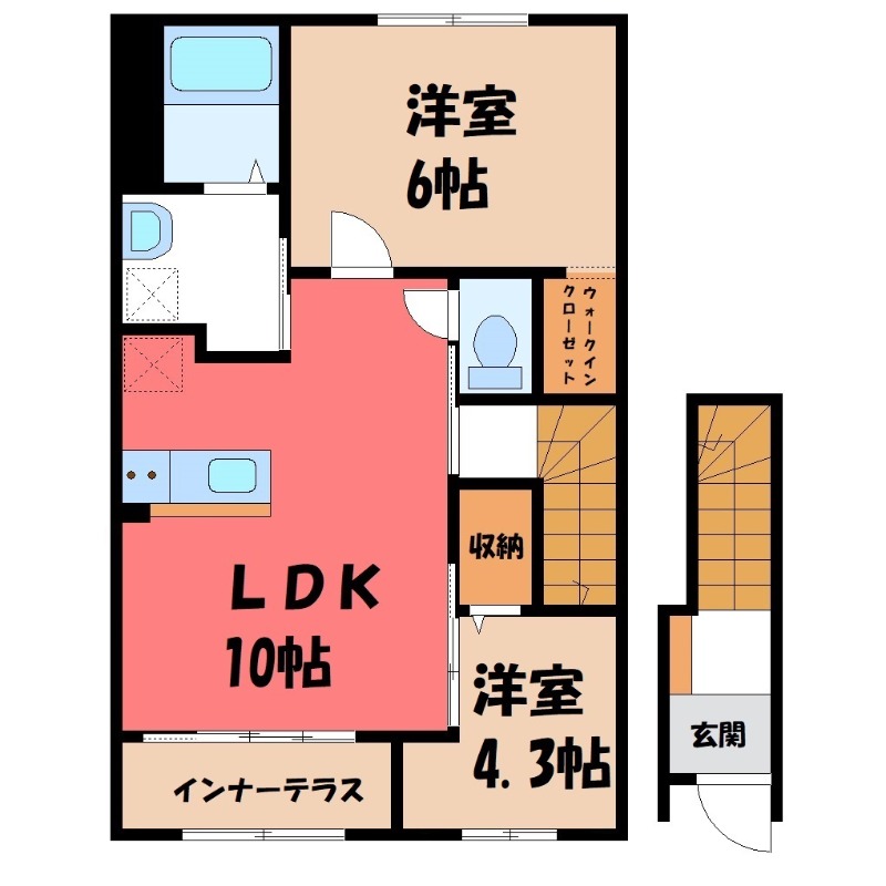 仮）スターテラス II 栃木市大町の間取り