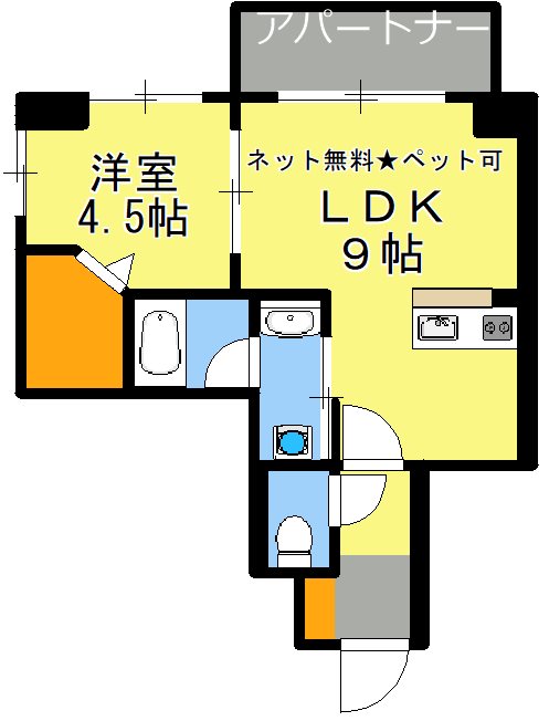 鹿児島市樋之口町のマンションの間取り