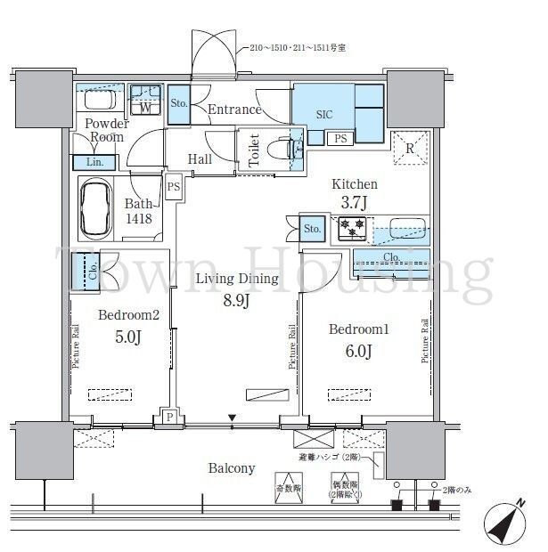 【中央区晴海のマンションの間取り】