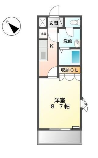 東広島市西条町助実のアパートの間取り