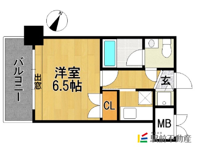 福岡市中央区平尾のマンションの間取り