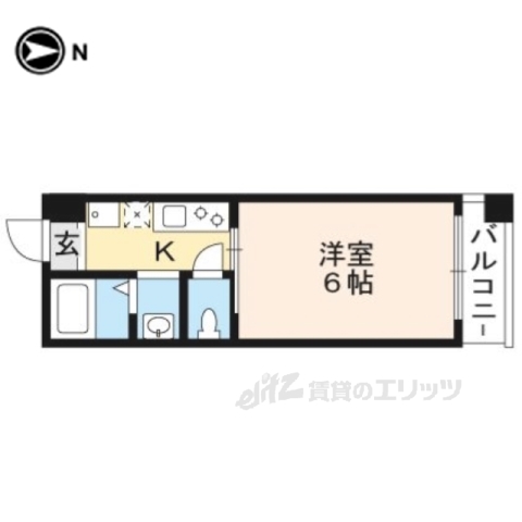 京都市下京区花畑町のマンションの間取り