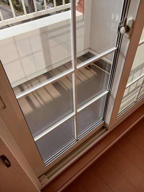 【神栖市深芝南のアパートのバルコニー】