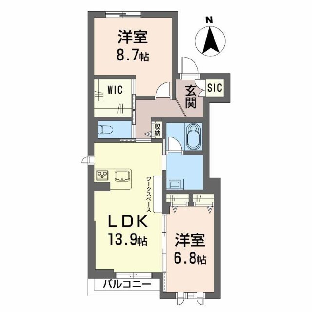 シャーメゾンＰｒｅｍｉａｓの間取り