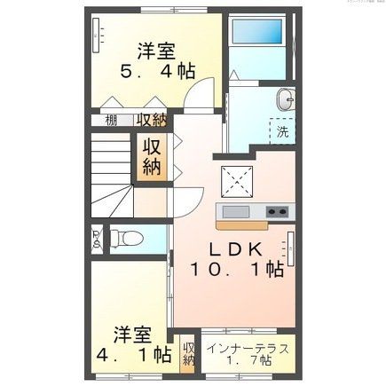 仮）田尻１丁目アパート新築工事の間取り