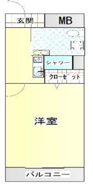 福岡市中央区大名のマンションの間取り