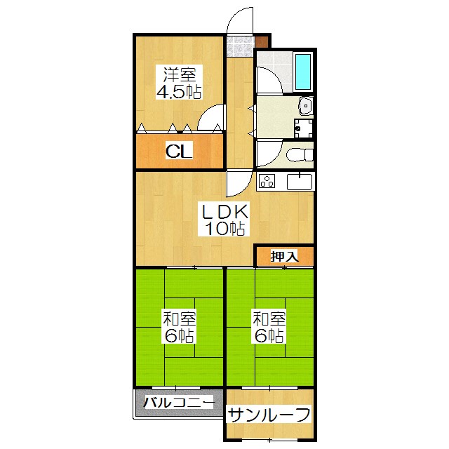 【カストルム洛北の間取り】